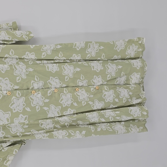 April Cornell Freen Floral Button Down Dress Size L - Picture 3 of 7